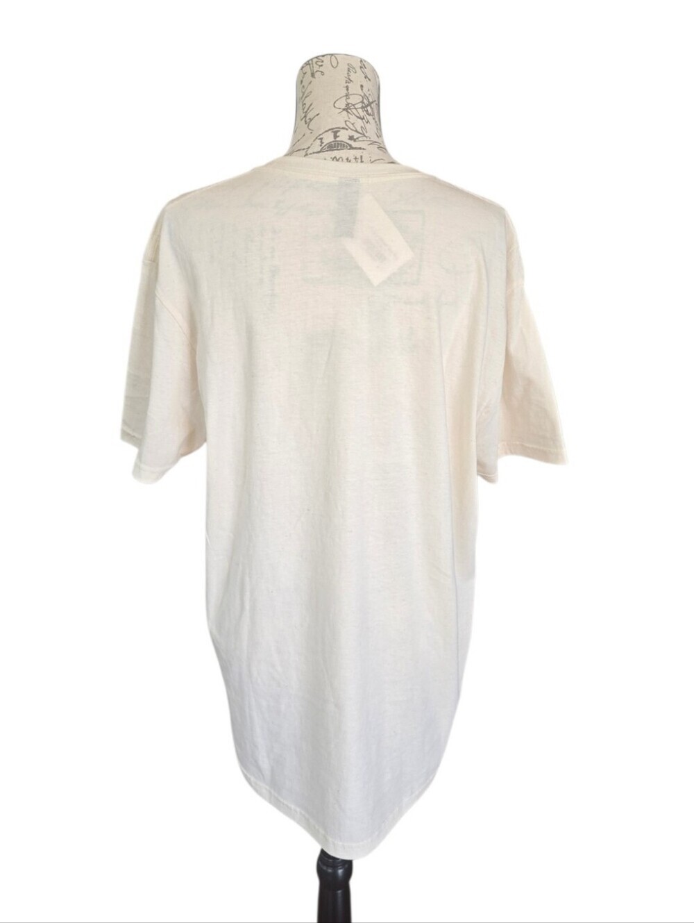 Smart Donkey Ivory Rhinestone Embellished Short Sleeve Graphic T-shirt L - Picture 2 of 5